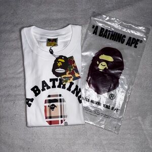 A Bathing Ape White Graphic Tee